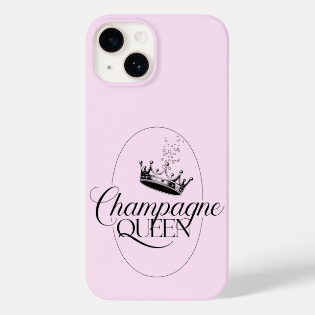Champagne Queen Oval Design with Crown  Case-Mate iPhone Case (Back)