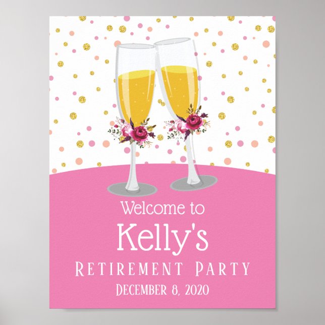 Champagne  retirement Party Poster (Front)
