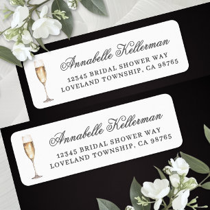 Champagne Return Address Label