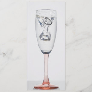 Champagne rings wedding invitation