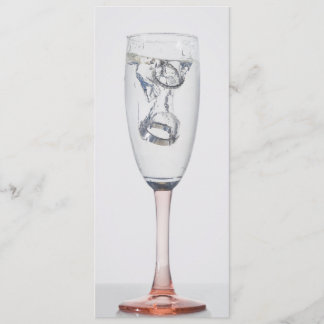 Champagne rings wedding invitation