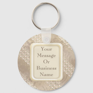 Champagne Satin Ribbons Key Ring