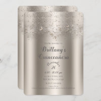 Champagne Shimmer Flutter Butterfly Quinceañera