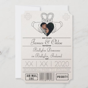 Champagne Shimmer Save the Date
