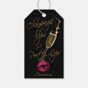  Champagne Sips and Pretty Lips   Gift Tags
