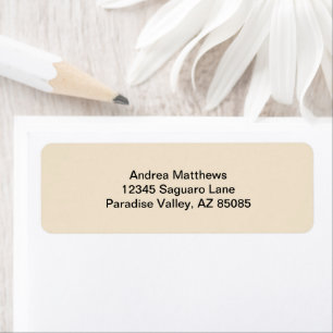 Champagne Solid Color Return Address Label