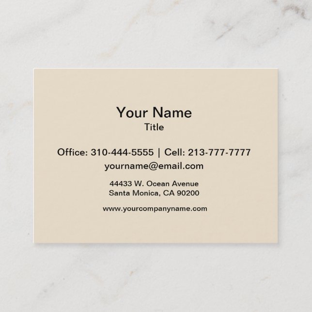 Champagne Solid Colour Business Card (Back)