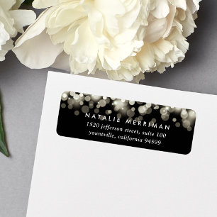 Champagne Spark Return Address Label