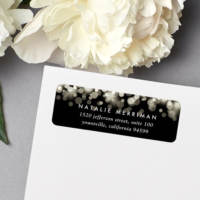 Champagne Spark Return Address Return Address Label (Creator Uploaded)