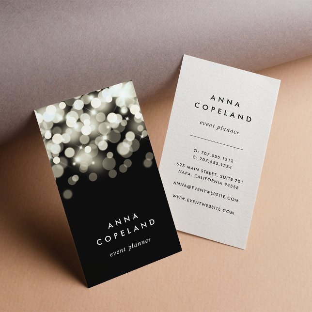 Champagne Spark Vertical Business Card (Creator Uploaded)