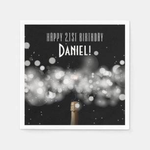 Champagne Sparkle Birthday Party Napkins