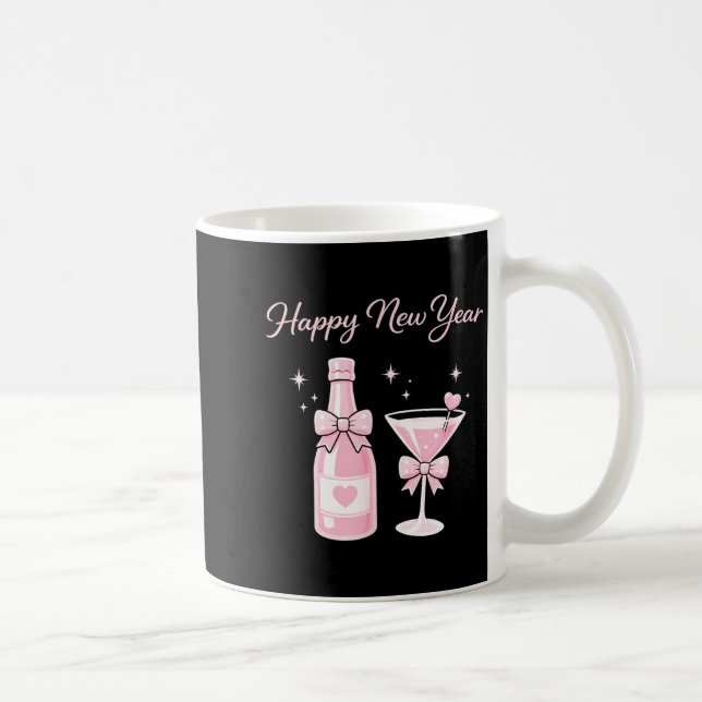 Champagne Swea Martini Coquette Happy New Year Par Coffee Mug (Right)