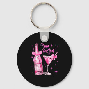 Champagne Swea Martini Coquette Happy New Year Par Key Ring