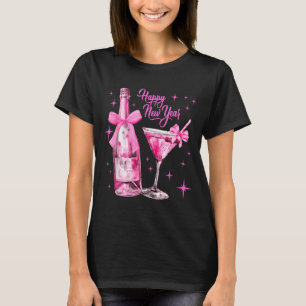 Champagne Swea Martini Coquette Happy New Year Par T-Shirt