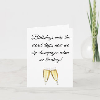 Champagne Taste Birthday Card