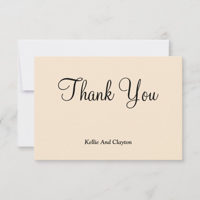 Champagne Thank You Cards (Front)