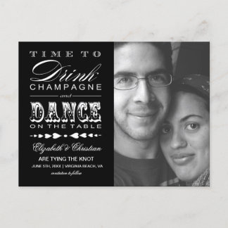 Champagne Theatre Bill SAVE THE DATE Postcard
