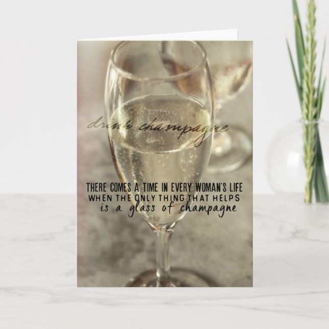 CHAMPAGNE THERAPY Greeting Card (Front)
