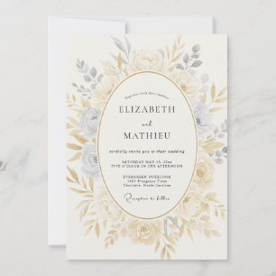 Champagne Timeless Classic Wedding Invitation