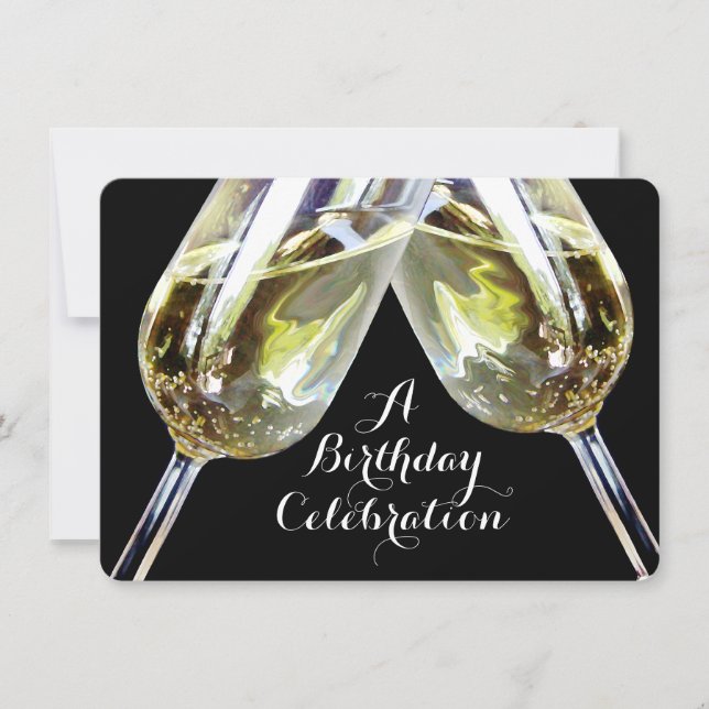 Champagne Toast 50th Birthday Invitation (Front)