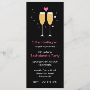 Champagne Toast Bachelorette Party Invitation