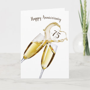 Champagne Toast for 75th Anniversary  Card