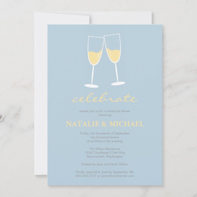 Champagne Toast Invitation (Front)