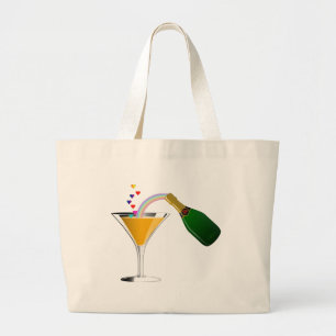 Champagne Toast Large Tote Bag