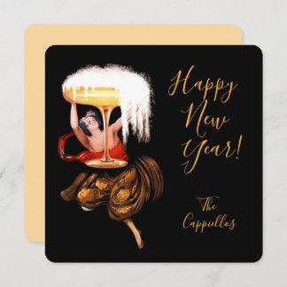 Champagne Toast New Year Holiday Card