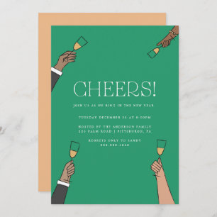 Champagne Toast New Years Eve Party Invitation