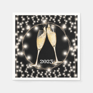 Champagne Toast String Lights Classic Napkin