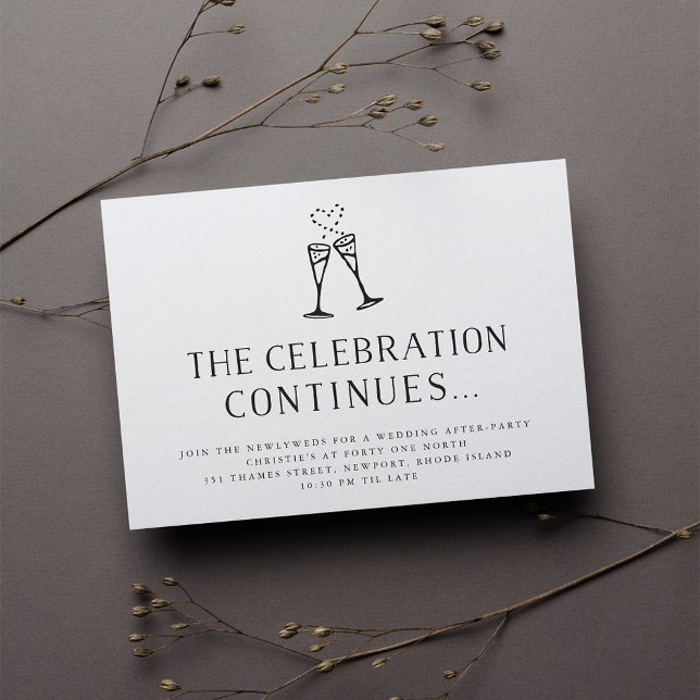 Champagne Toast Wedding After Party Invitation (Creator Uploaded)