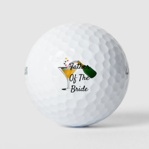 Champagne Toast Wedding Father Of Bride Golf Balls