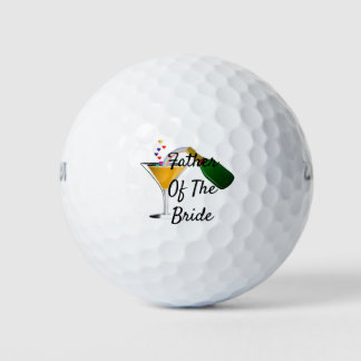 Champagne Toast Wedding Father Of Bride Golf Balls