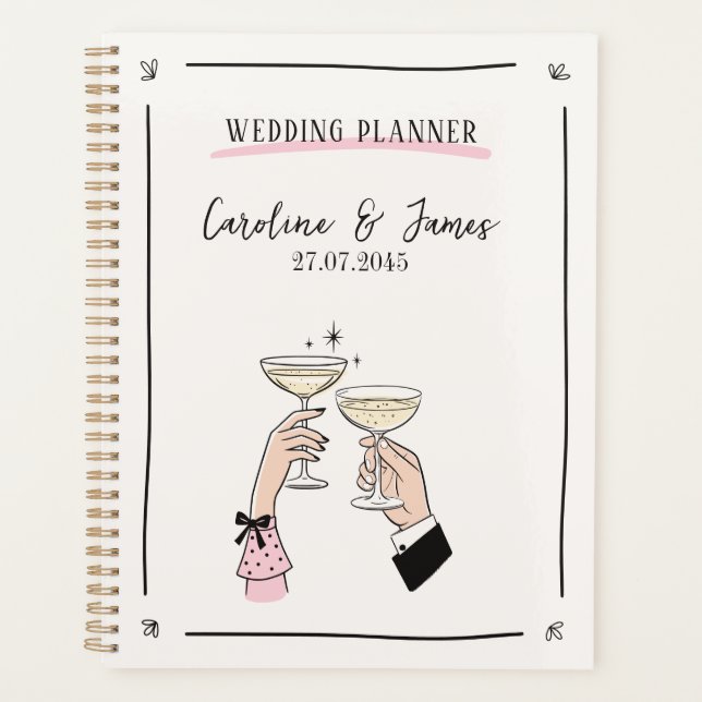 Champagne Toast Wedding Planner (Front)