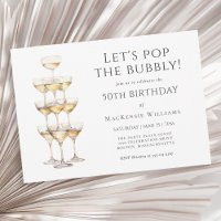 Champagne Tower Elegant 50th Birthday Party