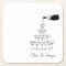 Champagne Tower Sketch Custom Name Wedding