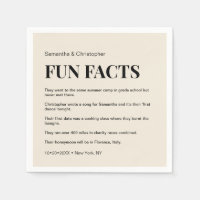 Champagne Wedding Customisable Fun fact list