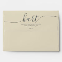 Champagne with Black Script Return Address