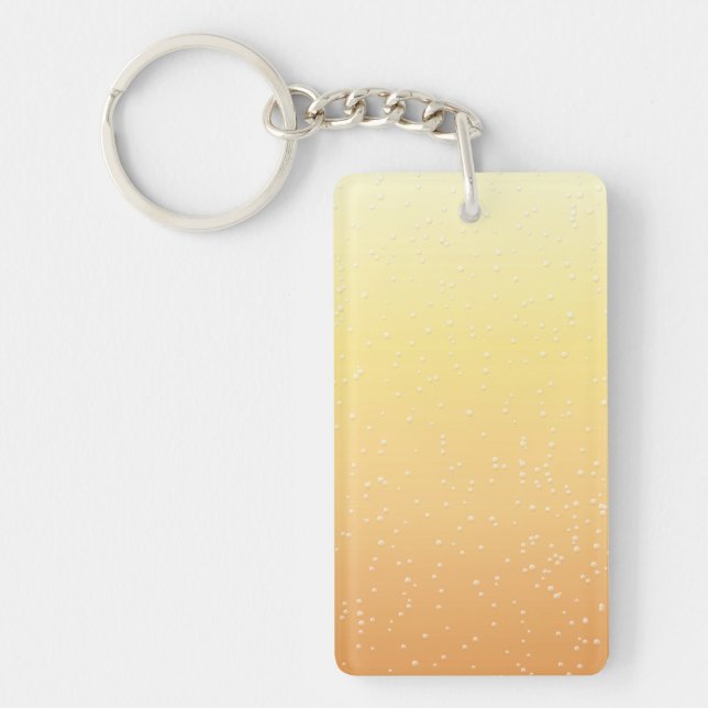 Champagne with Tiny Bubbles Background Art Key Ring (Front)