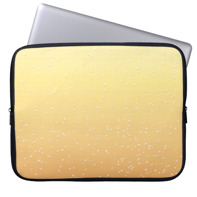 Champagne with Tiny Bubbles Background Art Laptop Sleeve (Front)