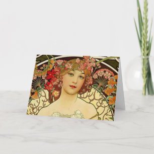 Champagne Woman 1897 - F. Champenois Imprimeur Card
