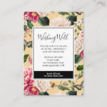 Champagne Yellow Floral Honeymoon Fund Enclosure Card<br><div class="desc">This enclosure card is customisable. Change to your own custom text! Modern vintage style floral pattern with butterflies and bees. A gorgeous country garden design on a vanilla cream,  champagne yellow background. Part of our stylish,  champagne yellow  floral garden wedding theme.</div>