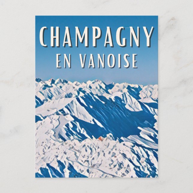 Champagny-en-Vanoise Ski resort Postcard (Front)