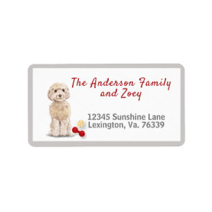 Champaign Cockapoo Family Return Address Label