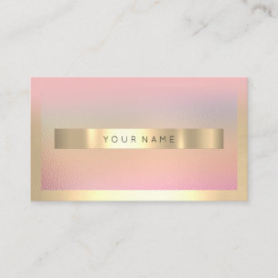 Champaign Gold Frame Metallic Ombre Luxury VIP Business Card