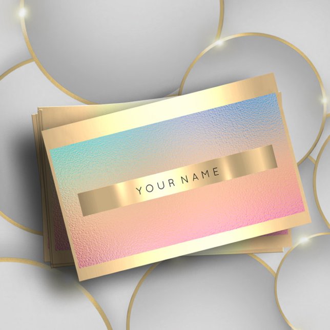 Champaign Gold Frame Metallic Ombre Luxury VIP Business Card (Champaign Gold Frame Metallic Ombre Luxury VIP Business Card)