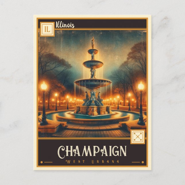 Champaign, Illinois  | Vintage Postcard (Front)
