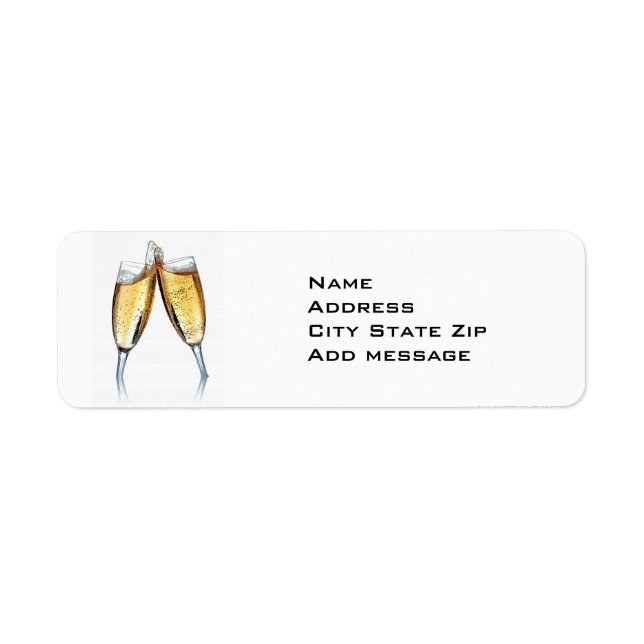 CHAMPAIGN TOAST ADDRESS LABEL RETURN ADDRESS LABEL (Front)