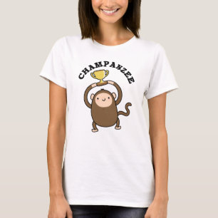 Champanzee Funny Champion Chimpanzee Pun  T-Shirt